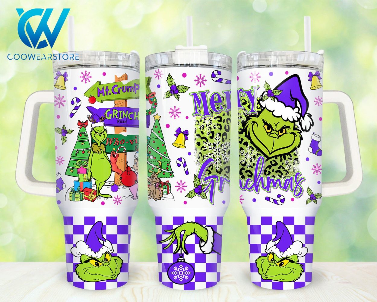 The Grinch Movies Custom Stanley Quencher 40Oz Stainless Steel Tumbler With Handle