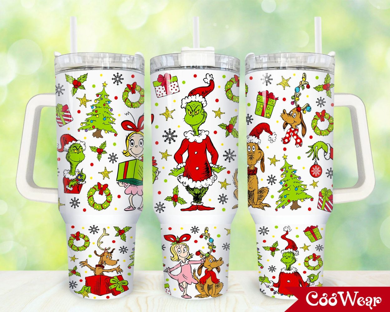 The Grinch Movies Custom Stanley Quencher 40Oz Stainless Steel Tumbler With Handle