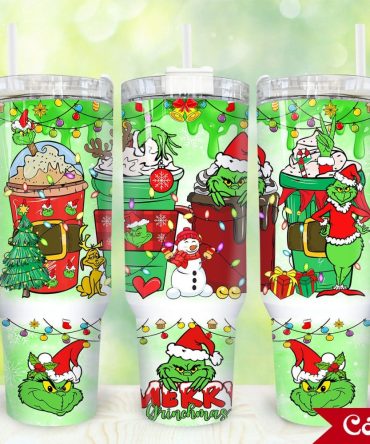 The Grinch Movies Custom Stanley Quencher 40Oz Stainless Steel Tumbler With Handle