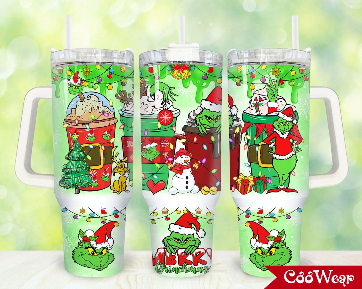 The Grinch Movies Custom Stanley Quencher 40Oz Stainless Steel Tumbler With Handle