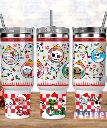 The Nightmare Before Christmas Custom Stanley Quencher 40Oz Stainless Steel Tumbler With Handle