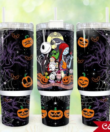 The Nightmare Before Christmas Movies Custom Stanley Quencher 40Oz Stainless Steel Tumbler With Handle