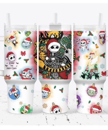 The Nightmare Before Christmas Movies Custom Stanley Quencher 40Oz Stainless Steel Tumbler With Handle