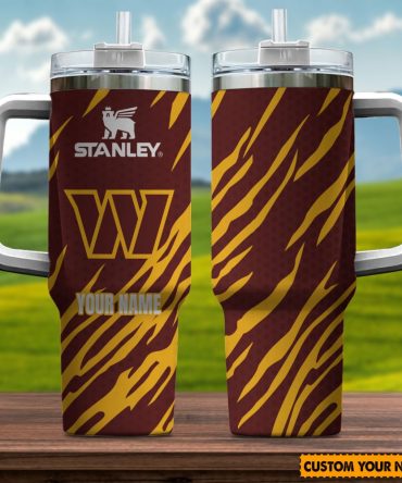 Washington Commanders Nfl Custom Stanley Quencher 40Oz Stainless Steel Tumbler With Handle