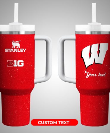 Wisconsin Badgers Ncaa Custom Stanley Quencher 40Oz Stainless Steel