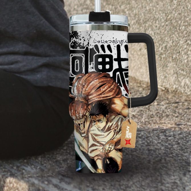 Yuta Okkotsu And Rika Jujutsu Kaisen Anime Custom Stanley Quencher 40Oz Stainless Steel Tumbler With Handle - Image 4