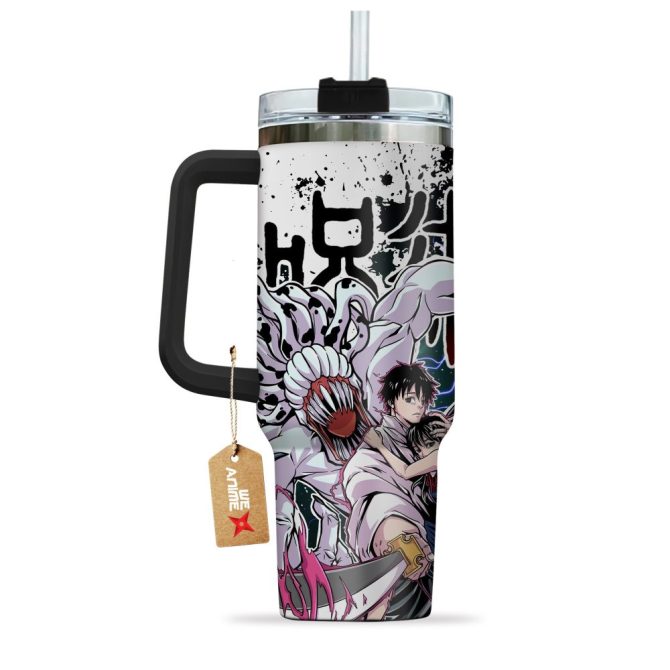 Yuta Okkotsu And Rika Jujutsu Kaisen Anime Custom Stanley Quencher 40Oz Stainless Steel Tumbler With Handle - Image 3