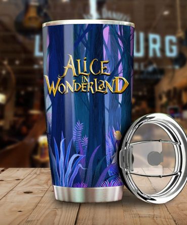 Enchanting Alice In Wonderland Tumbler - Insulated Travel Mug With Lid, 20Oz