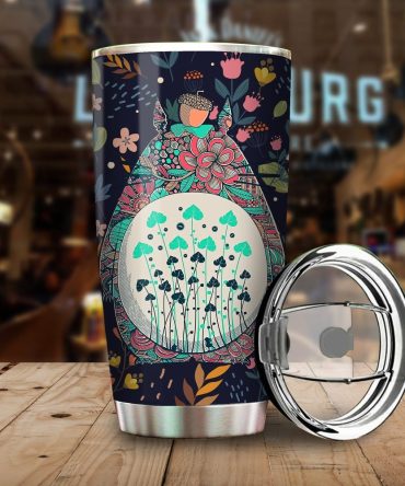 Eco-Friendly Floral Travel Tumbler With Lid – Insulated Stainless Steel Cup For Hot & Cold Drinks