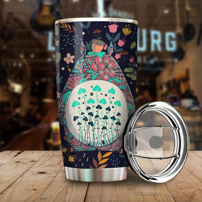 Eco-Friendly Floral Travel Tumbler With Lid – Insulated Stainless Steel Cup For Hot & Cold Drinks