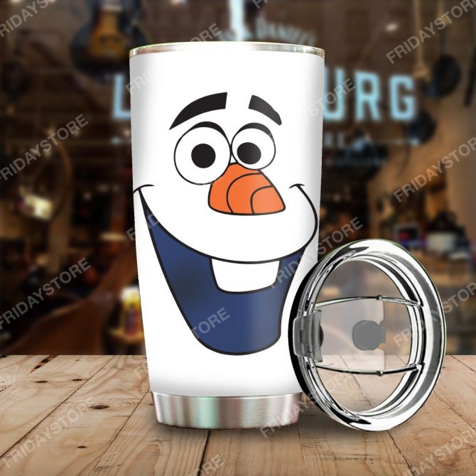 Olaf Tumbler Cup With Lid - 20Oz Insulated Stainless Steel Travel Mug For Kids & Adults