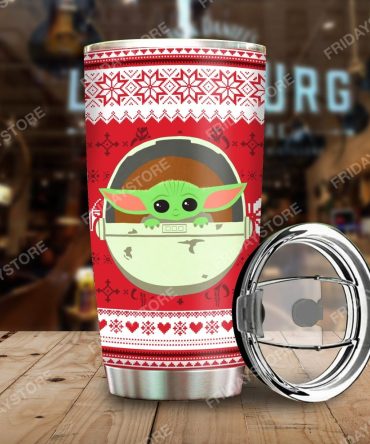Baby Alien Holiday Tumbler - Insulated Stainless Steel Travel Mug With Lid - Perfect Gift!