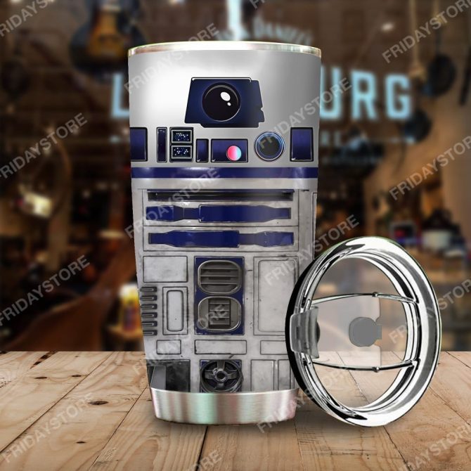 Galaxy Droid Stainless Steel Tumbler With Lid - 20Oz Insulated Travel Mug For Sci-Fi Fans
