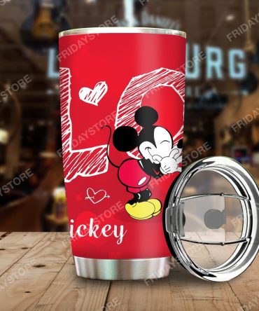 Disney Mickey Mouse Red Tumbler With Lid - Stainless Steel Insulated Travel Mug , 20Oz