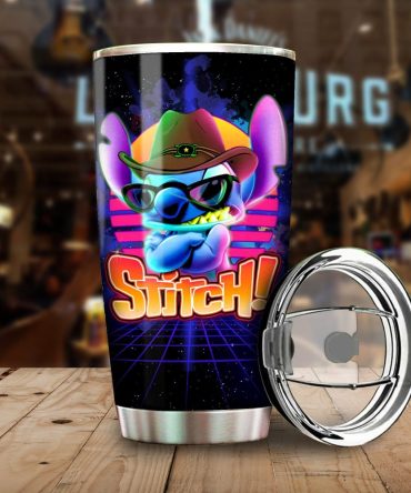 Stitch Tumbler With Lid - Retro Cool Design, Insulated For Hot/Cold Drinks, Perfect Gift!