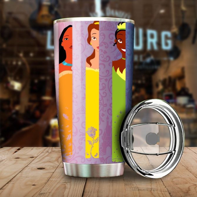 Colorful Princess Stainless Steel Tumbler With Lid - Perfect For Travel & Gifts