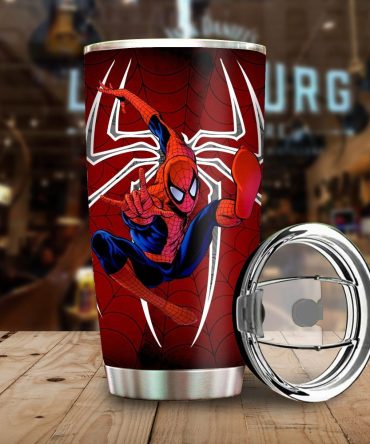 Spider Hero Insulated Tumbler With Lid - 20Oz Stainless Steel Travel Mug For Hot & Cold Drinks