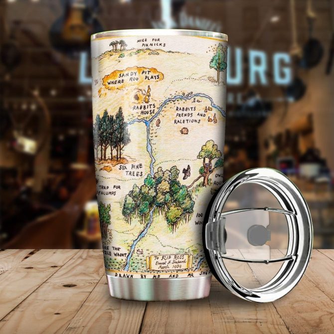 Explore Adventure With Vintage Map Insulated Travel Tumbler - Perfect For Hot & Cold Drinks