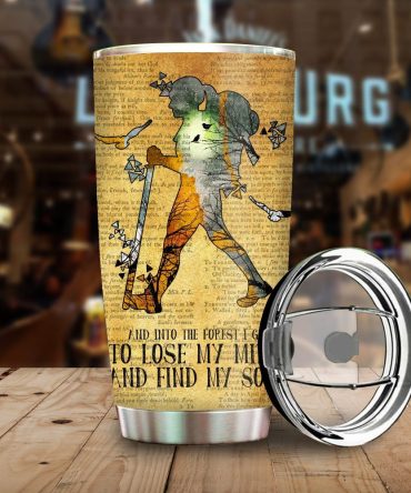 Adventure-Ready Stainless Steel Tumbler With Inspirational Forest Design - Keeps Drinks Hot/Cold