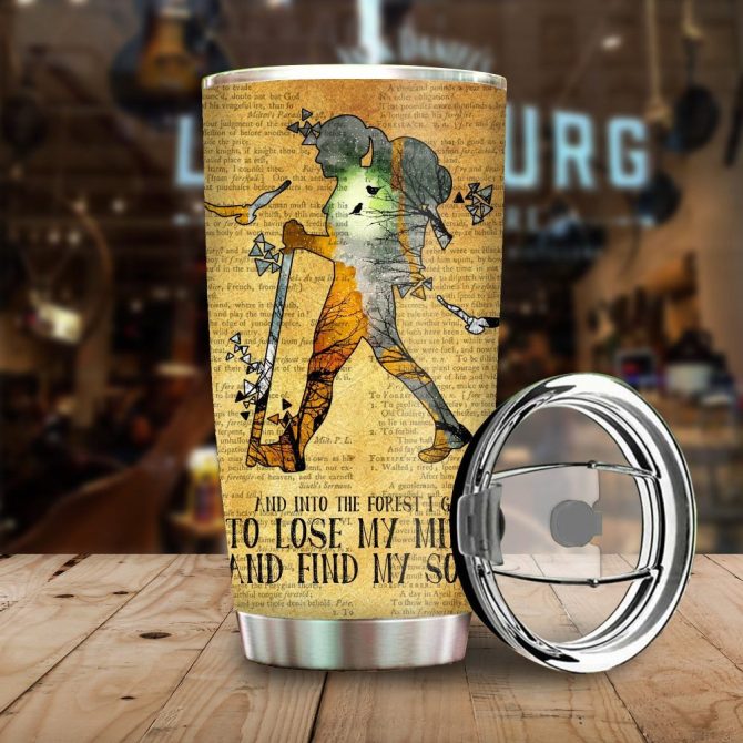 Adventure-Ready Stainless Steel Tumbler With Inspirational Forest Design - Keeps Drinks Hot/Cold