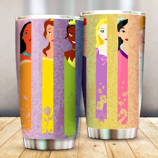 Colorful Princess Stainless Steel Tumbler With Lid - Perfect For Travel & Gifts - Image 3