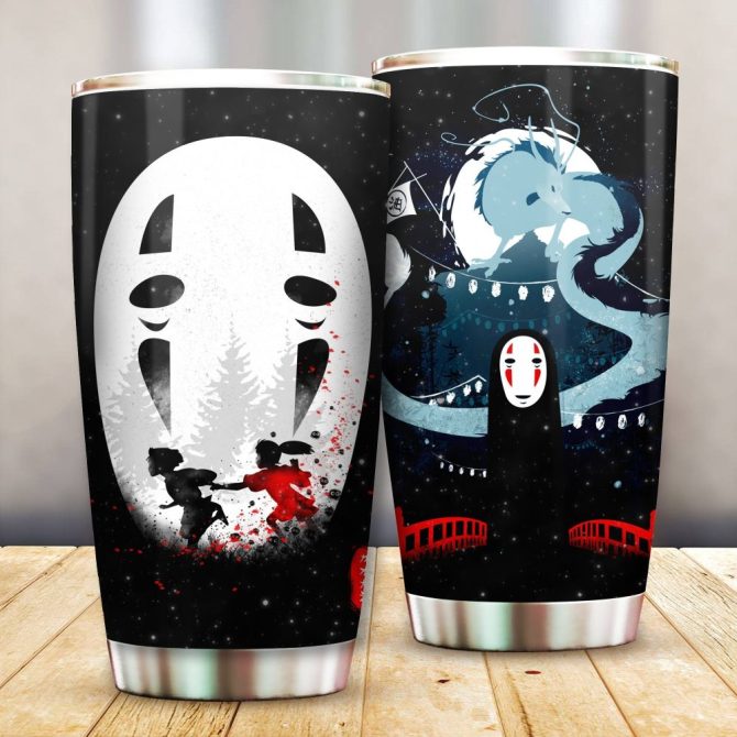 Spirited Away Inspired Tumbler Set - Double Wall Stainless Steel Travel Mugs , Unique Anime Gift