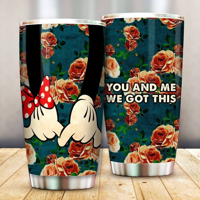Floral Cartoon Hand Gesture Tumbler - Cute Stainless Steel Insulated Cup With Lid, 20Oz - Image 2