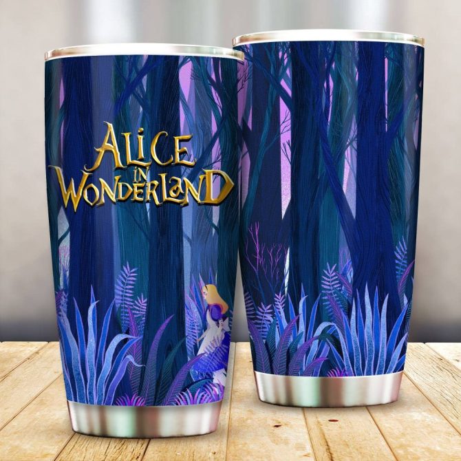 Enchanting Alice In Wonderland Tumbler - Insulated Travel Mug With Lid, 20Oz - Image 2