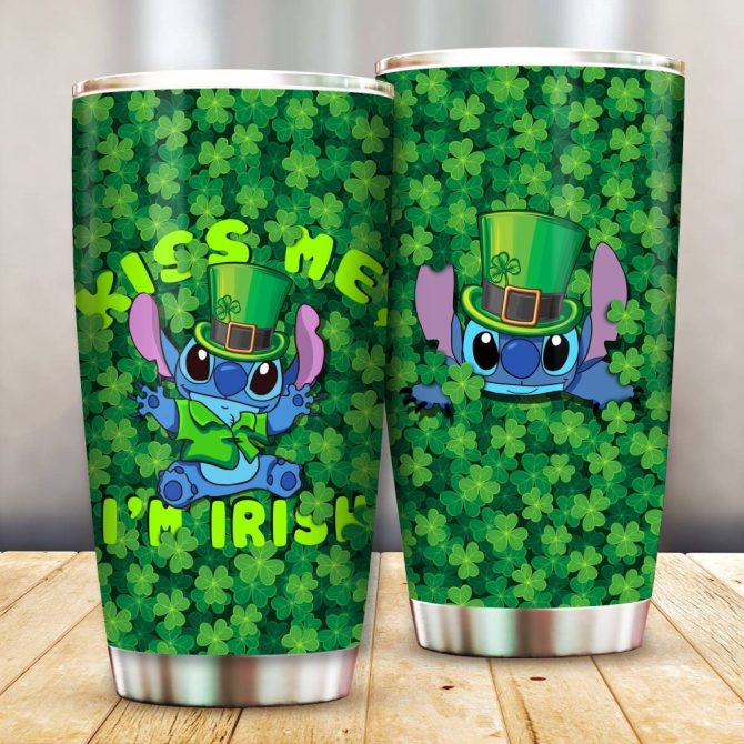 St. Patrick'S Day Tumbler - Fun Green Clover Design - Insulated Travel Mug 20Oz - Image 2