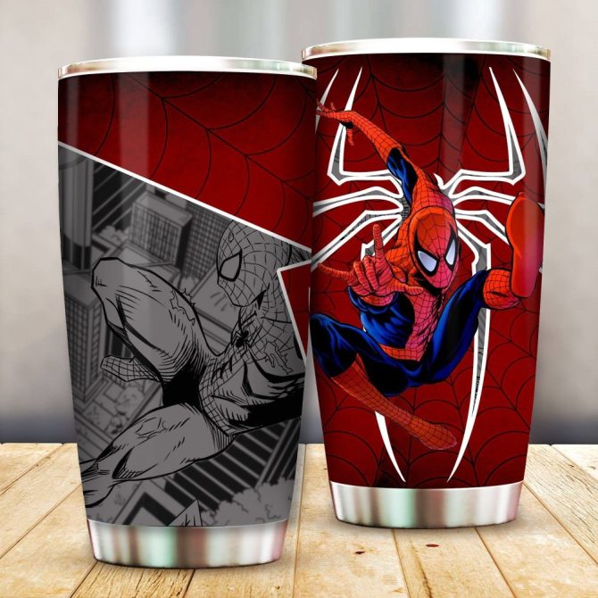 Spider Hero Insulated Tumbler With Lid - 20Oz Stainless Steel Travel Mug For Hot & Cold Drinks - Image 2