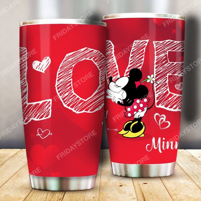 Tumbler Smack Mickey Mouse Couple Tumbler Cup Cute Mickey Mouse Travel Mug - Image 2