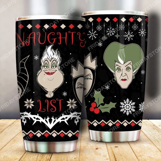 Naughty List Tumbler - Fun Holiday Travel Mug With Lid , 20Oz Stainless Steel - Image 2