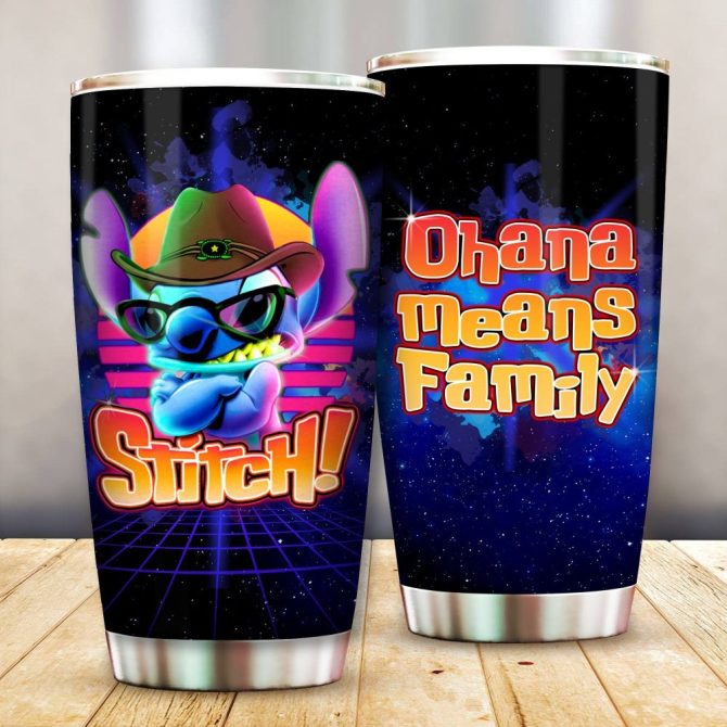 Stitch Tumbler With Lid - Retro Cool Design, Insulated For Hot/Cold Drinks, Perfect Gift! - Image 2