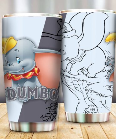 Magical Dumbo Insulated Tumbler - Double Wall Stainless Steel Travel Mug - 20Oz