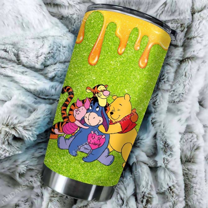 Colorful Glitter Travel Tumbler With Cute Bear Design - Insulated & Spill-Proof Mug - Image 3
