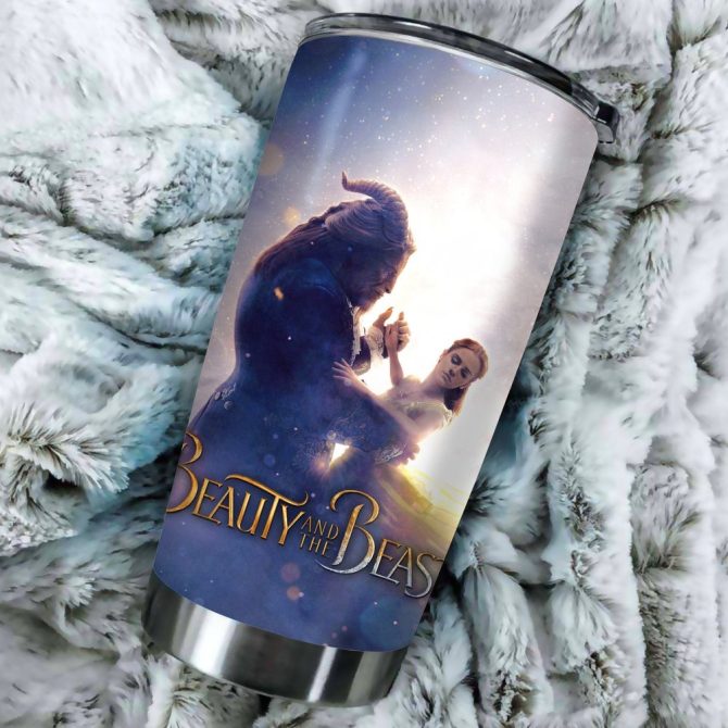 Beauty And The Beast Insulated Travel Tumbler - 20Oz Stainless Steel Cup With Lid, Perfect For Hot & Cold Drinks - Image 3