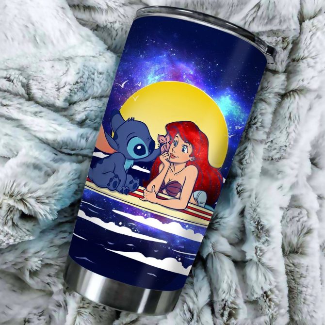 Magical Mermaid & Alien Stainless Steel Tumbler - Insulated Travel Mug With Lid - 20Oz - Image 3