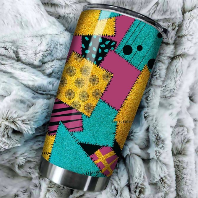 Colorful Abstract Pattern Tumbler With Lid - 20Oz Insulated Stainless Steel Travel Mug - Image 3