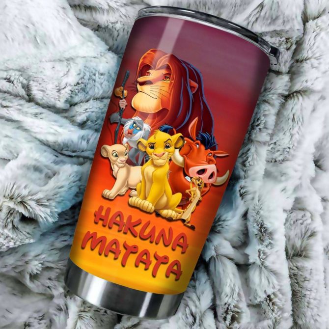 Colorful Lion King Tumbler Set - Hakuna Matata & Scar Design - Perfect Gift For Fans - Image 4