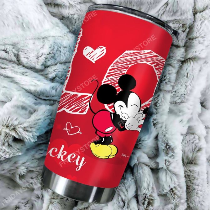 Disney Mickey Mouse Red Tumbler With Lid - Stainless Steel Insulated Travel Mug , 20Oz - Image 3