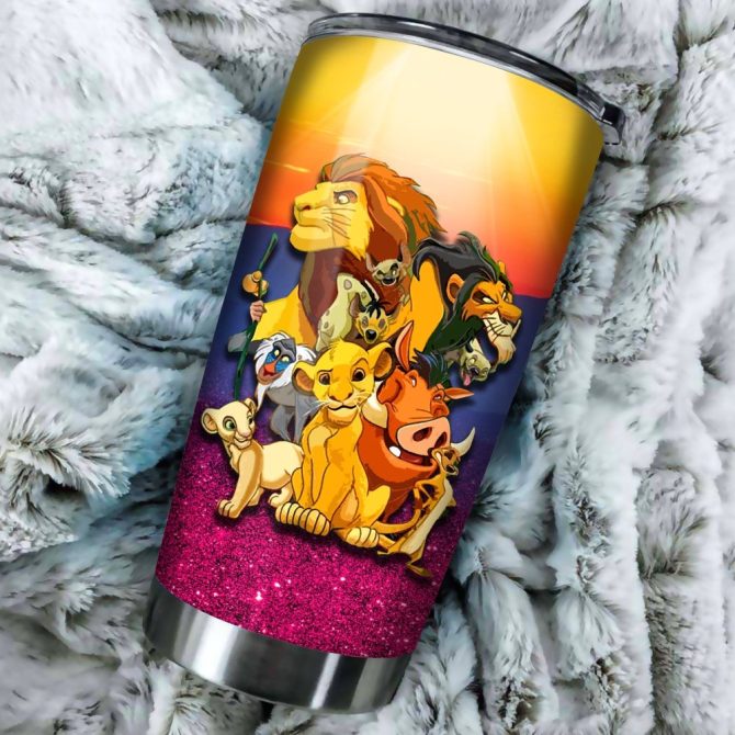 Lion King Fan Tumbler - Just A Girl Who Loves Lion King - Colorful Glitter Design - Image 3