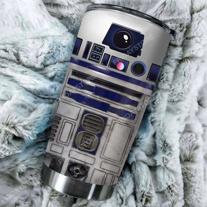 Galaxy Droid Stainless Steel Tumbler With Lid - 20Oz Insulated Travel Mug For Sci-Fi Fans - Image 3