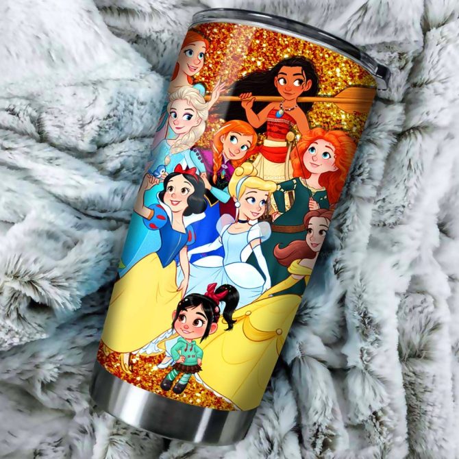 Magical Princess Tumbler With Glitter Finish - Insulated Travel Cup For Kids & Fans - Image 3