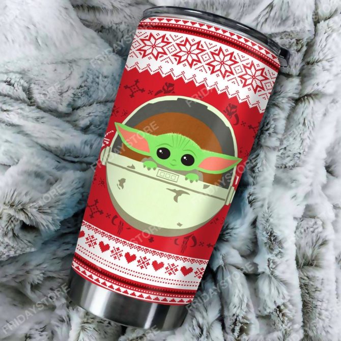 Baby Alien Holiday Tumbler - Insulated Stainless Steel Travel Mug With Lid - Perfect Gift! - Image 4
