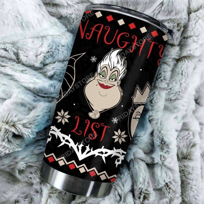 Naughty List Tumbler - Fun Holiday Travel Mug With Lid , 20Oz Stainless Steel - Image 3