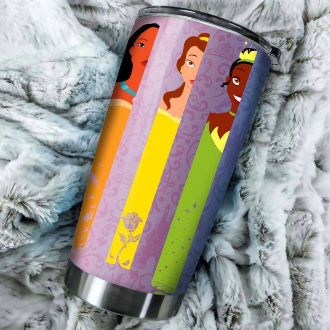 Colorful Princess Stainless Steel Tumbler With Lid - Perfect For Travel & Gifts - Image 4