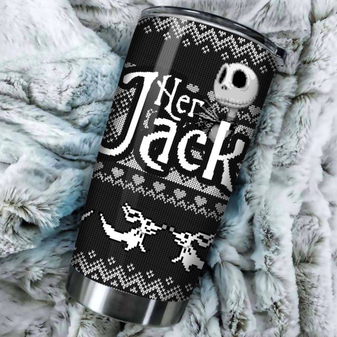 Jack Skellington Inspired Travel Mug - Insulated Tumbler With Lid For Hot & Cold Drinks - Image 3