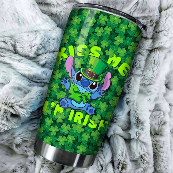 St. Patrick'S Day Tumbler - Fun Green Clover Design - Insulated Travel Mug 20Oz - Image 3