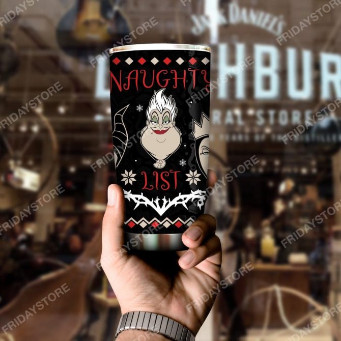 Naughty List Tumbler - Fun Holiday Travel Mug With Lid , 20Oz Stainless Steel - Image 4