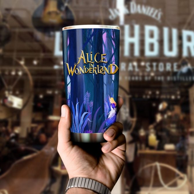 Enchanting Alice In Wonderland Tumbler - Insulated Travel Mug With Lid, 20Oz - Image 4